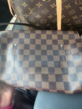 Louis Vuitton Damier Ebene Checker Crossbody Pouch - Brown